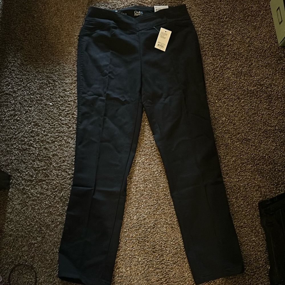 Croft & Barrow Effortless Stretch Pull On Slacks Size 10 Regular